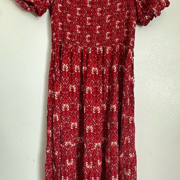 ZESICA Women's 2023 Summer Boho Floral Print Square Neck Ruffle Maxi Dress Sz(L) - Picture 4 of 10